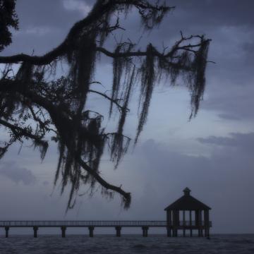 Storm Sunset Pier, Lake Ponchartrain